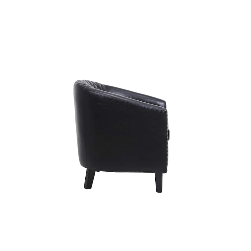 Club Chairs with nailheads and solid wood legs