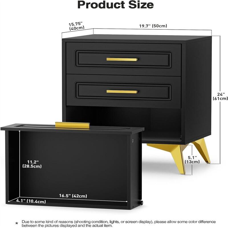 Nightstand with 3 Drawers