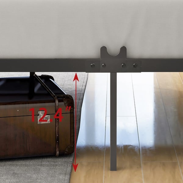 slide 2 of 8, Vintage Metal Canopy Bed Frame - Full Size for Timeless Bedroom Style Black - Full