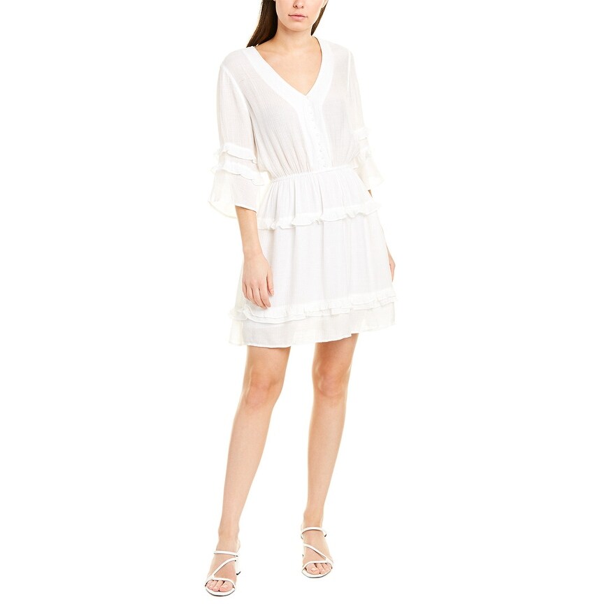 david lerner asymmetrical strap midi dress