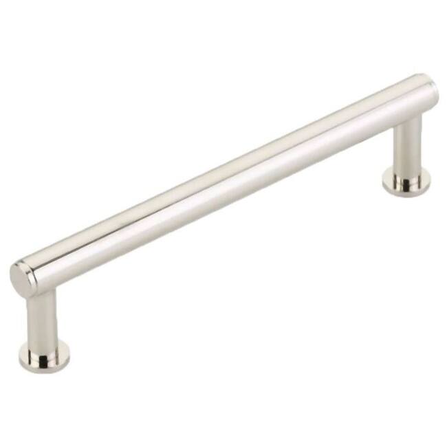 Schaub and Company Pub House 5" Center to Center Smooth Bar Solid - Polished Nickel