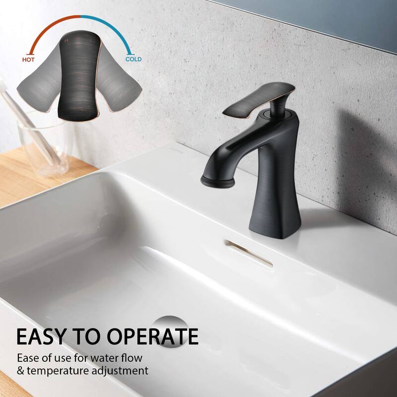 BATHLET Single Hole Single Handle Bathroom Sink Faucet
