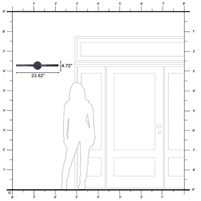 Modern Matte Black LED Wall Sconce with Linear Triac Dimmable Light