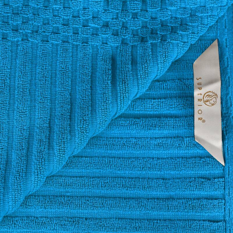 Superior Ribbed Cotton Absorbent Heavyweight Bath Towel Set