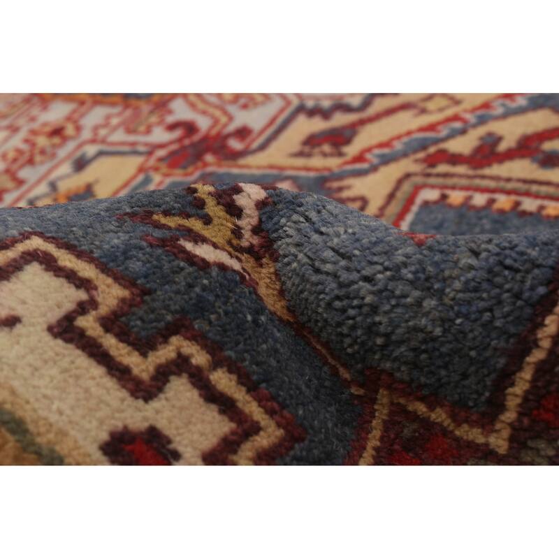 ECARPETGALLERY Hand-knotted Serapi Heritage Dark Blue Wool Rug - 7'10 x 9'10