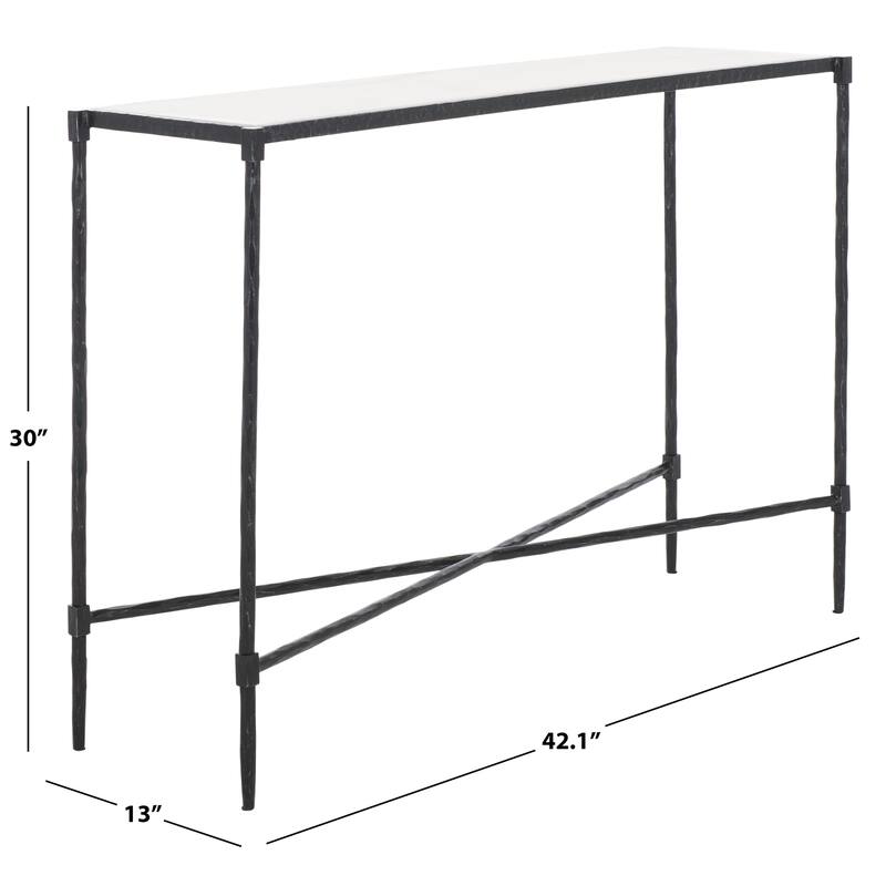 SAFAVIEH Couture Isabellina Metal & Marble Console Table - 42"W x 13"D x 30"H