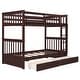 preview thumbnail 6 of 16, American Classic Traditional Style Twin-Over-Twin Bunk Bed with Ladders and Two Storage Drawers