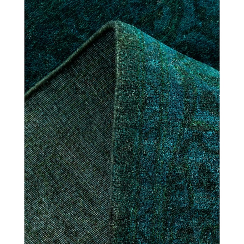 Contemporary Overdyed Wool Hand Knotted Runner - 2' 8" x 21' 7"
