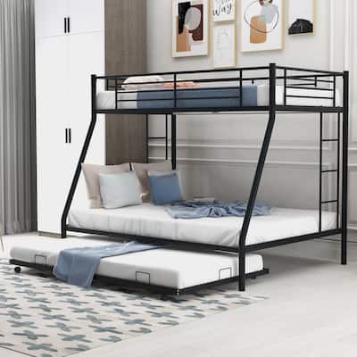 Twin over Full Bunk Bed with Twin Size Trundle