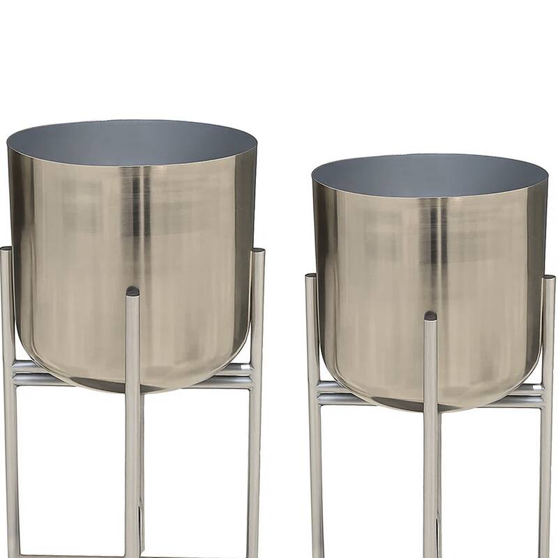 Aira Set of 2 Planters Foldable Metal Stand