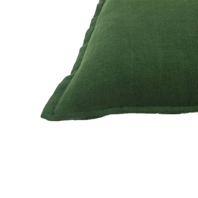 Jiti Indoor Farmhouse Country Solid Color Flange Edge Soft Washed & Dyed Linen Square Throw Pillows Cushion