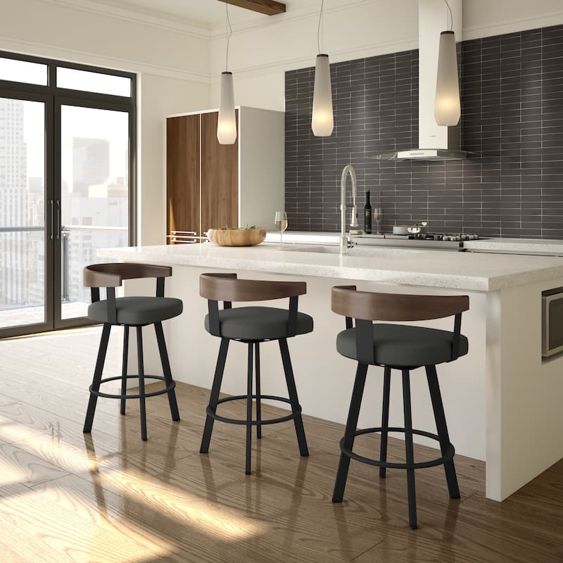 Amisco Lars Swivel Counter and Bar Stool