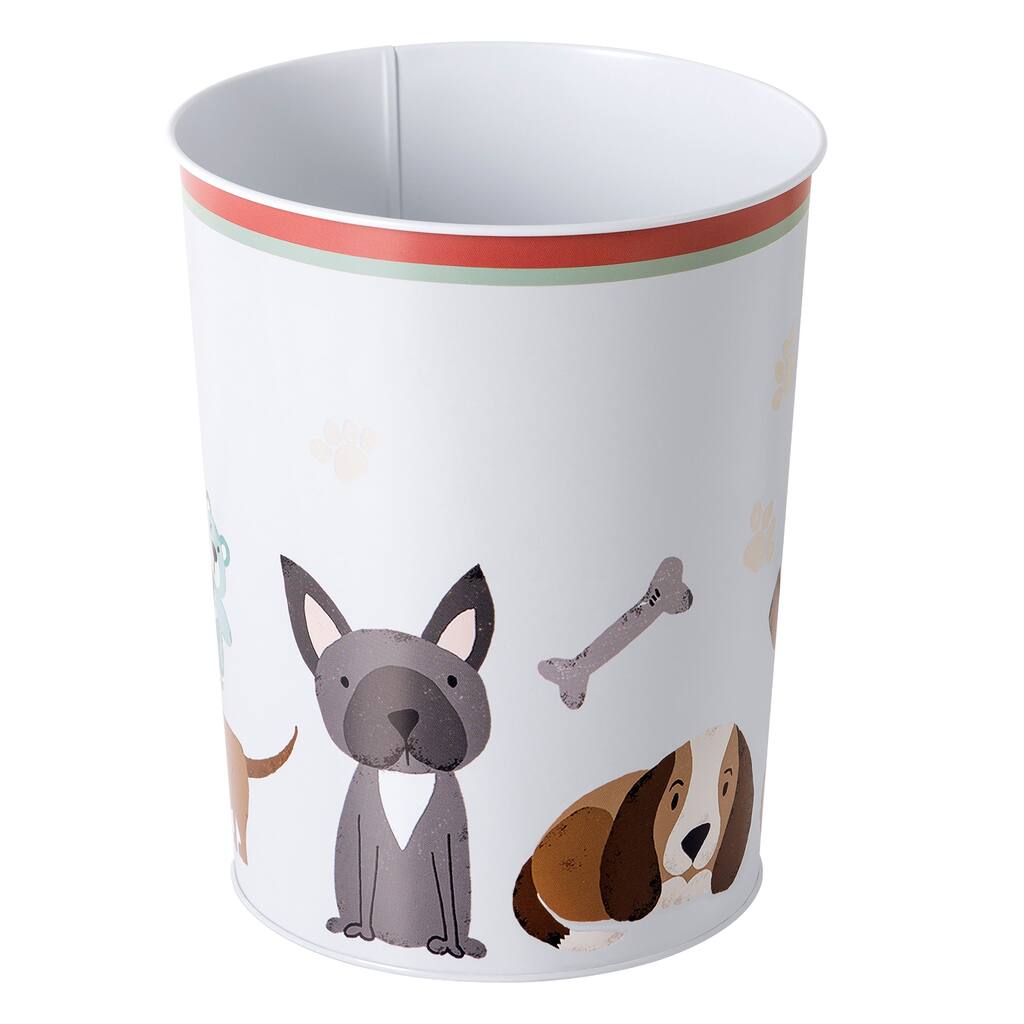 Puppy Love Wastebasket - Multi - 7.68" x 7.68" x 9.53"