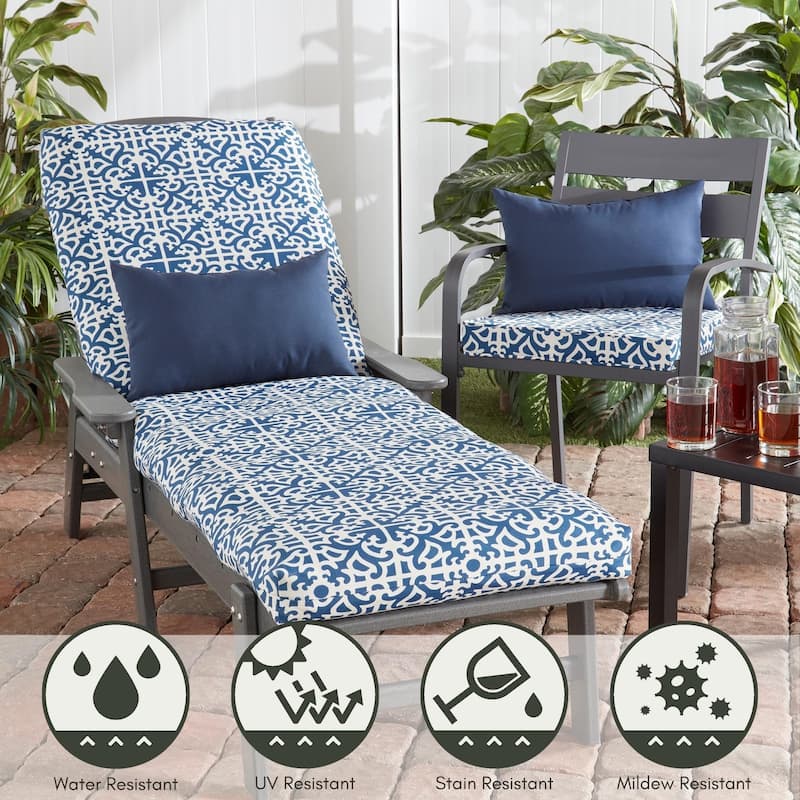 Greendale Home Fashions Outdoor Chaise Cushion (Cushion Only)