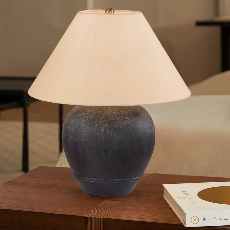 Global Accent Ceramic Table Lamp with Linen Shade