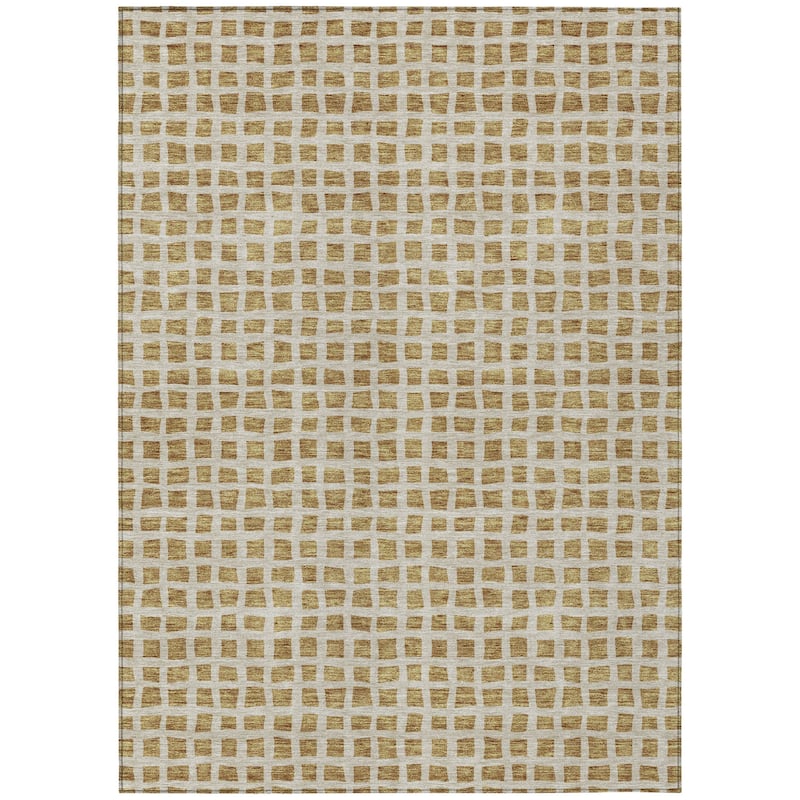 HomeRoots Geometric Transitional Rectangle Outdoor Rug