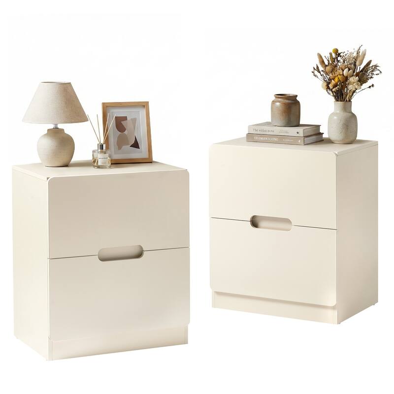Handless Nightstand Set of 2 with 2 Drawers