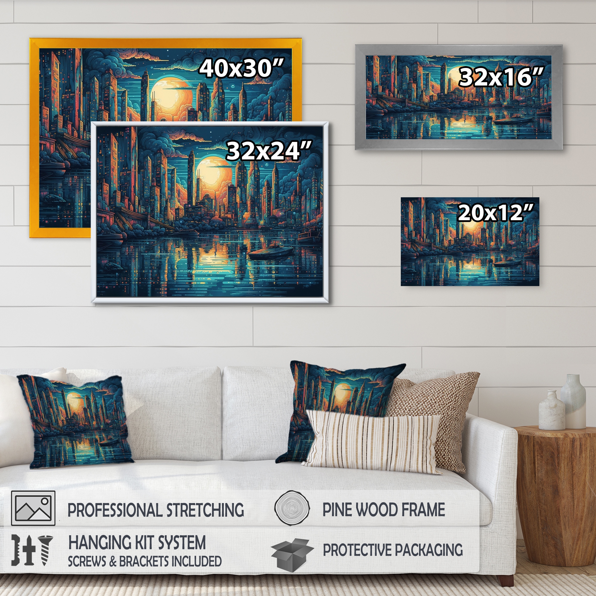 The Art of e Quaintance　Blue Blue Gatsby 36x36 – QZ Design Gallery