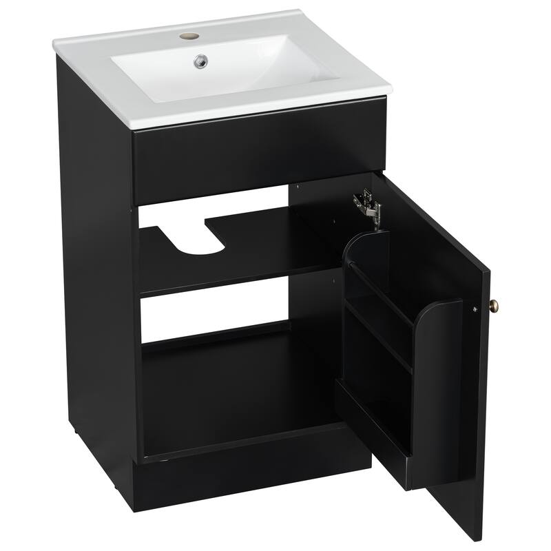 Christopher Knight Home - Ethan 20" Bathroom MDF Vanity with Sink and Storage Cabinet