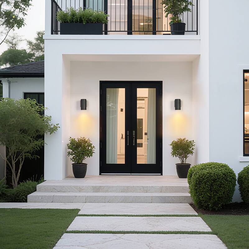 Modern Farmhouse Black 1-Light Round Wall Sconce for Residential and Commercial spaces - W 3.5" x D 6.2" x H 6.5"