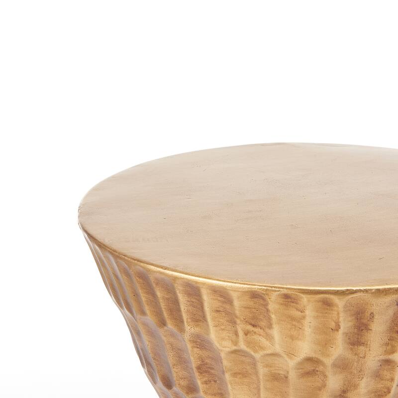 Christopher Knight Home - Modern Handmade MGO Side Table with Metallic Texture - 13.78 Inch - 13.78"