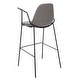 preview thumbnail 7 of 44, SAFAVIEH Tanner Mid-century Faux Leather Barstool - 25" W x 21.5" D x 39" H