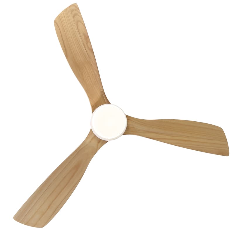 52 Inch Noiseless Flush Mount Ceiling Fan with Remote/Smart App Control,Dimmable Lights Optional,Reversible Motor