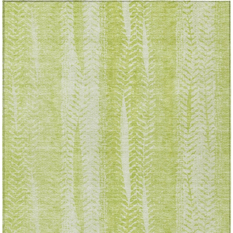 HomeRoots Botanical Leaves Transitional Rectangle Outdoor Rug