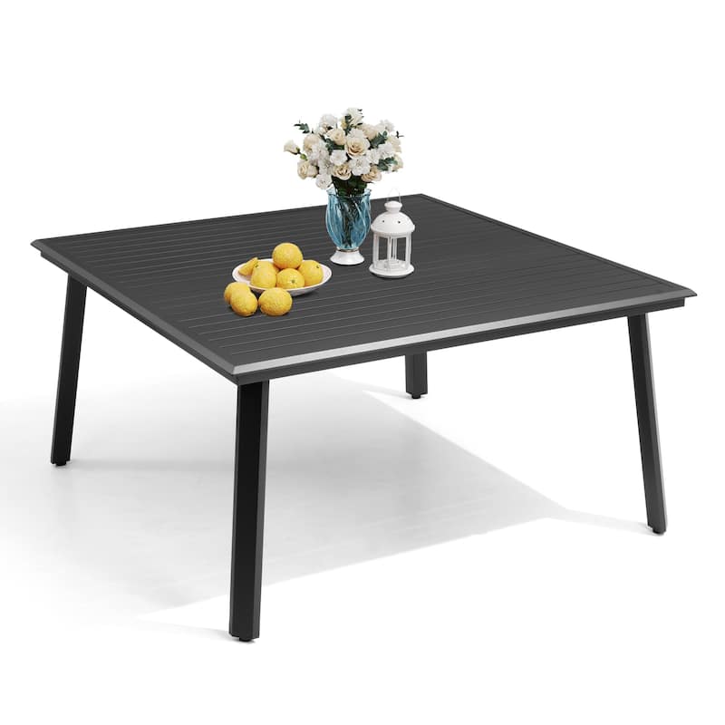 Outdoor Patio All-Weather Aluminum Dining Table for 8-12 Person