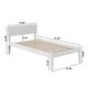 preview thumbnail 6 of 6, Orlando Twin Platform Bed with USB Charging Station in White