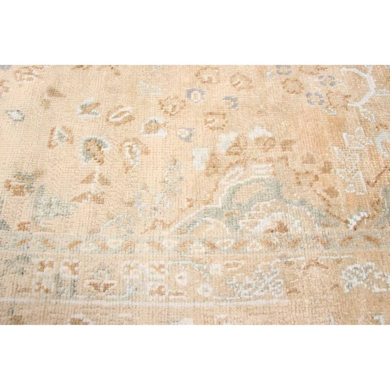 ECARPETGALLERY Hand-knotted Antalya Vintage Beige Wool Rug - 6'3 x 9'1