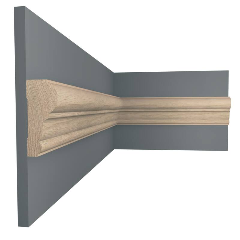 WM392 1-in D x 2-3/8-in W x 96-in L Americraft Solid Hardwood Stain Grade Chair Rail Moulding