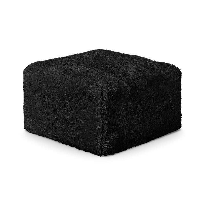 Furniture of America Ylena Modern Faux Fur Foam Modular Compressed Sofa Chair