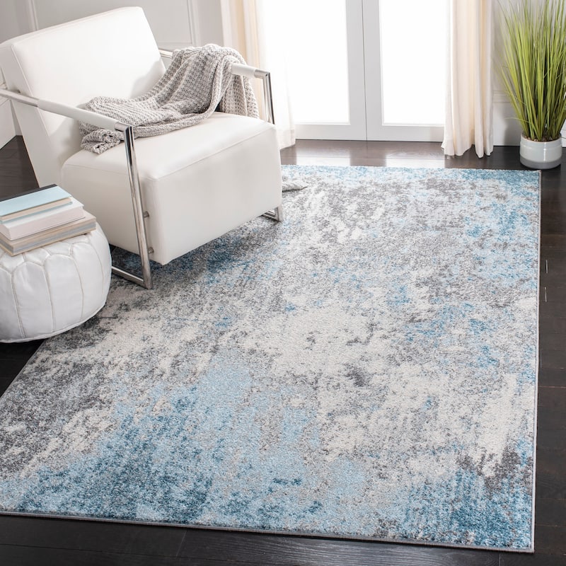 SAFAVIEH Tulum Mona Modern Abstract Rug - 5'3" x 7'6" - Grey/Blue