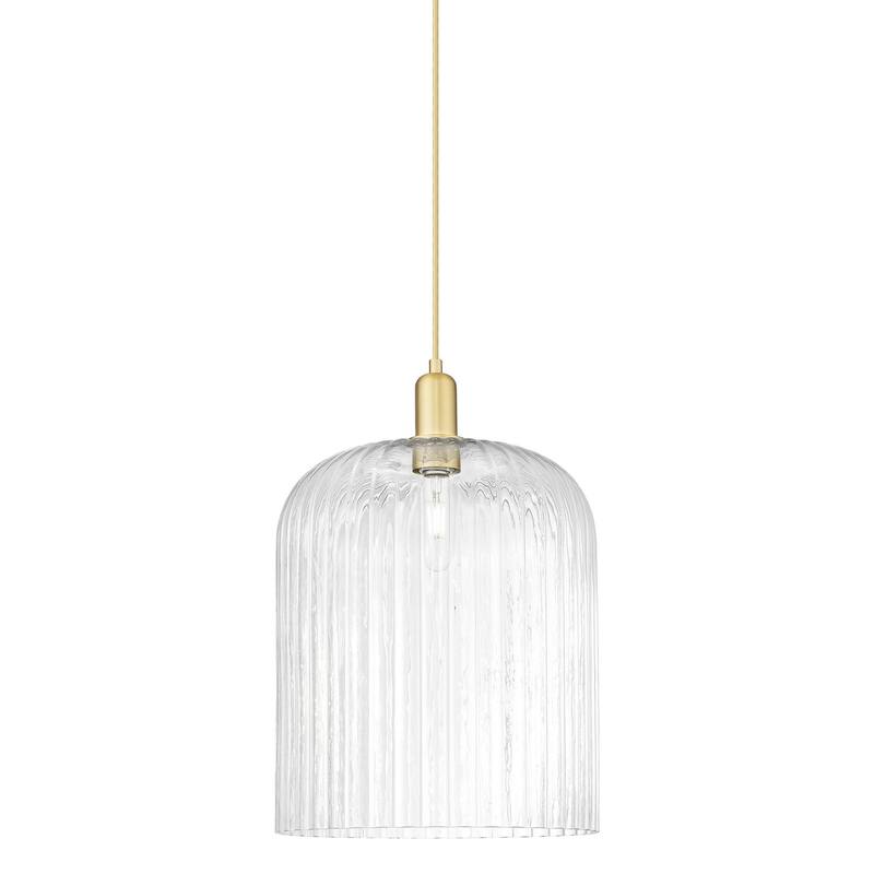 Innovations Lighting 716-1P-18-12 Bridal Veil Pendant Bridal Veil 12" - Satin Gold / Clear