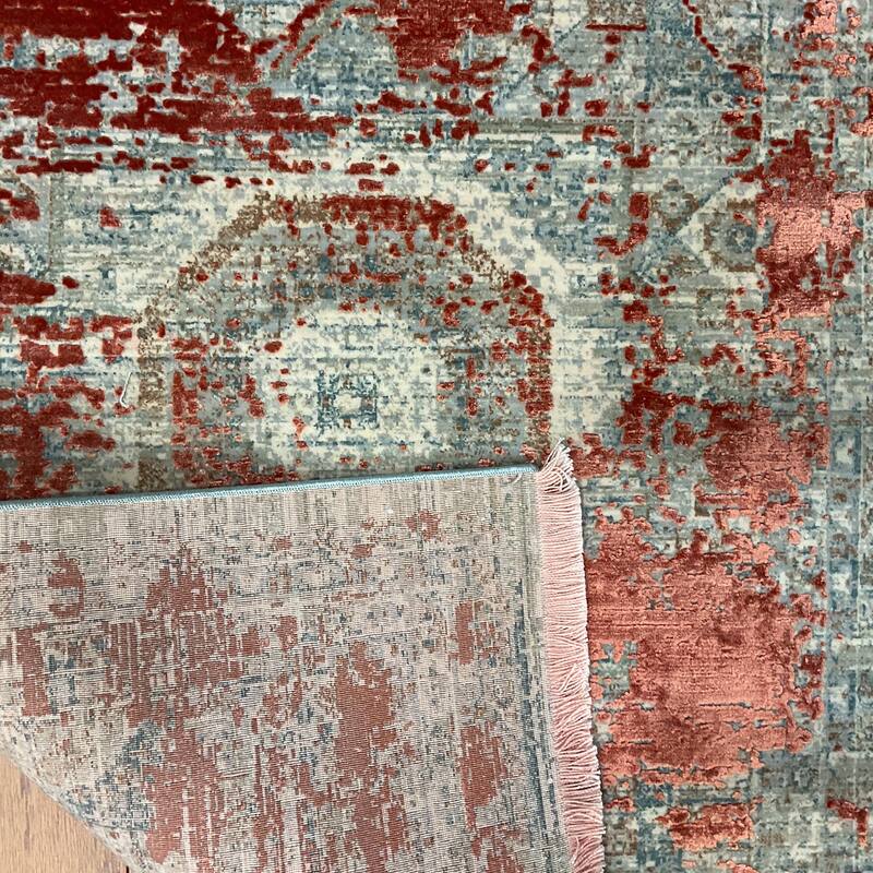 HERAT ORIENTAL Turkish Modern Erased Design Wool & Silk Rug - 2' x 2'11"