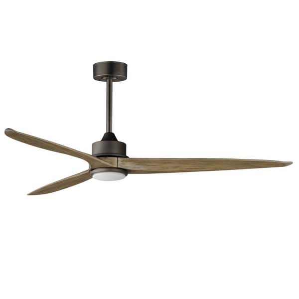 slide 2 of 2, Maxim 88834 Woodwind 80" 3 Blade Indoor LED Ceiling Fan Charcoal Bronze