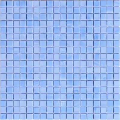 Apollo tile 12" x 12" Skosh Glossy Baby Blue Glass Tile (18.69 sq ft/case) - 20 Pack