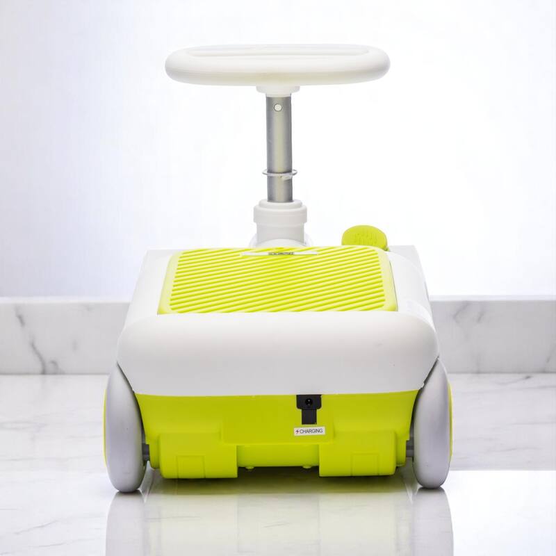 12V Electric Ride-On Cleaning Car for Kids with Mopping Function, Music, Lights, Retractable Body - Toddler Cleaning Vehicle