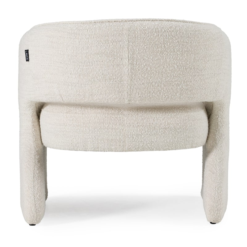 Modrest Luby Modern Cream Fabric Accent Chair