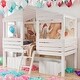 preview thumbnail 1 of 31, Contemporary Twin Size Low Loft Wood House Bed with Two Drawers, Sturdy Construction & Unique Design, Maximized Space White