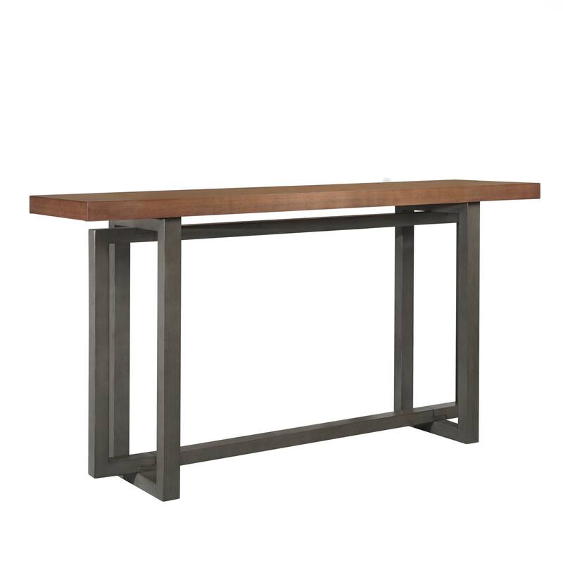 59" Narrow Console Table - MDF Entryway Sofa Table for Hallway, Living Room, Foyer with Space-Saving Design