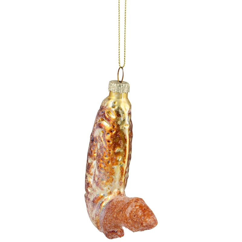 Buffalo Flat Chicken Wing Glass Christmas Ornament - 4"