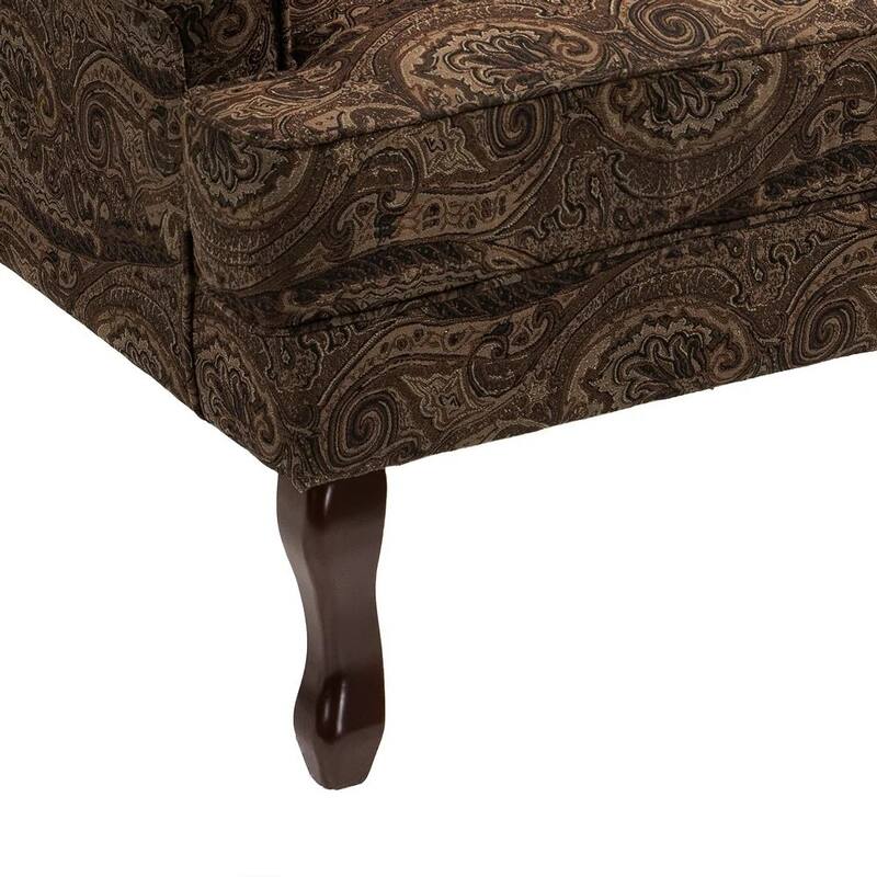 2 Set Traditional Wingback Accent Chairs Upholstered Armchair