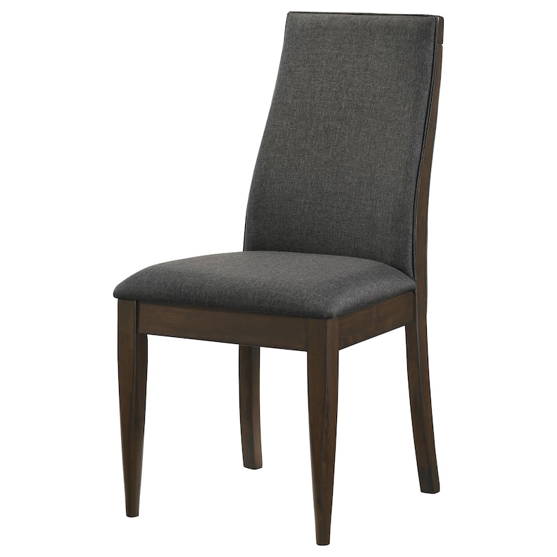 Wes Dark Walnut Upholstered Dining Side Chair (Set of 2)