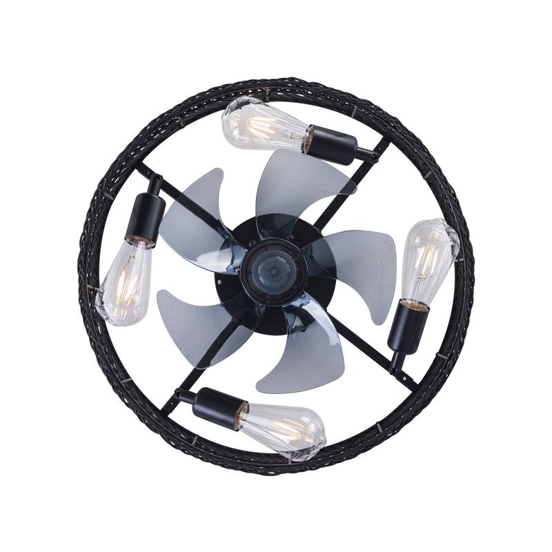 20 Inch Rattan Caged Low Profile Ceiling Fans Bed Bath & Beyond