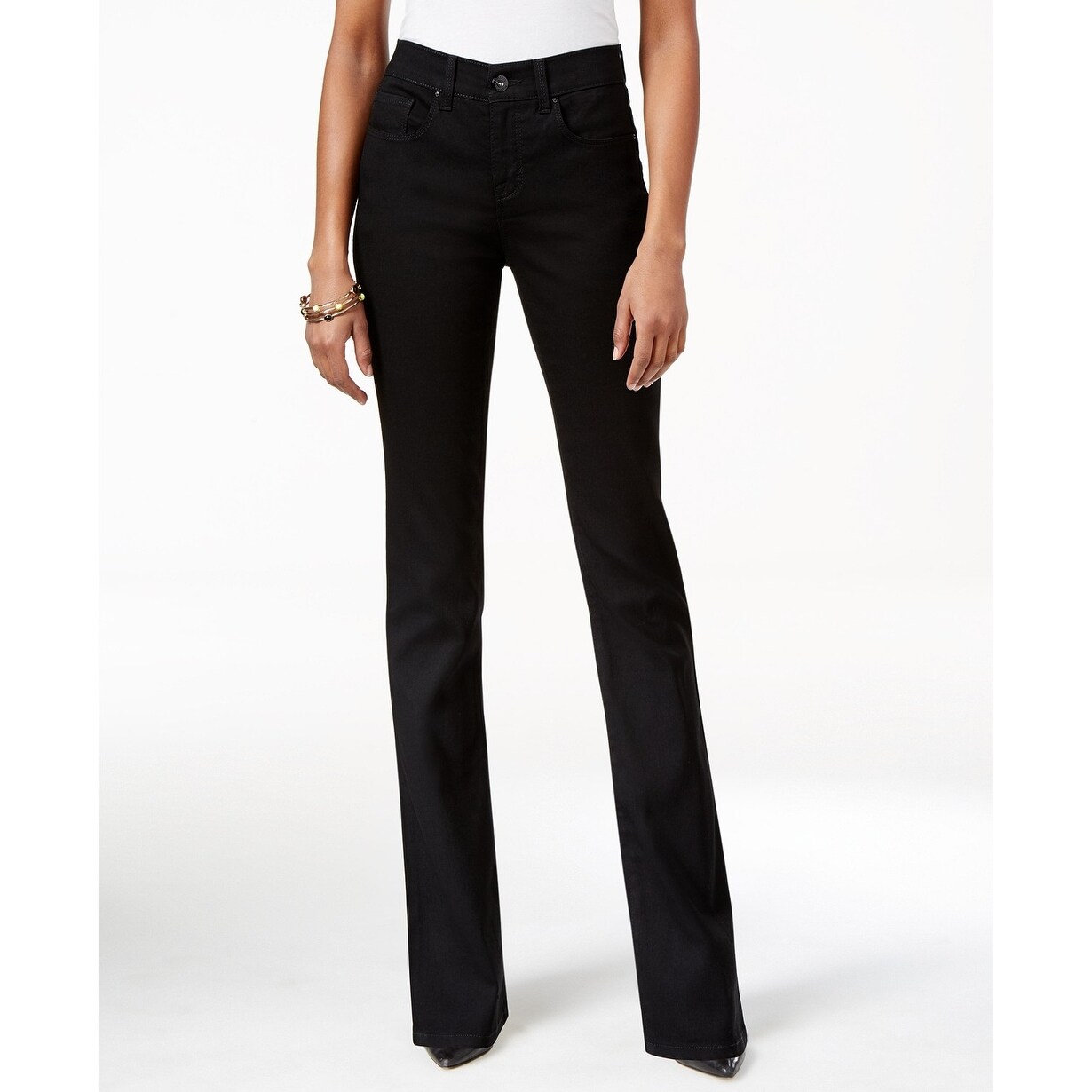 black tummy control jeans