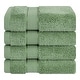 preview thumbnail 22 of 60, American Soft Linen, Salem Luxury 4 Pack Washcloth Set, %100 Combed Cotton, 13 x 13 Washcloths Sage Green