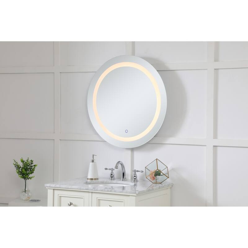 Elegant Lighting Helios 28" Circular Frameless Wall Mounted Lighted
