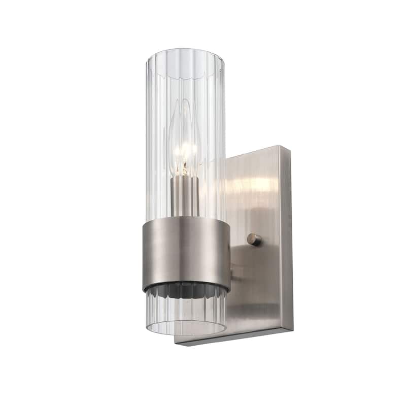 Millennium Lighting Caberton 1 Light Wall Sconce in Brushed Nickel with Clear Beveled with Glass Shades